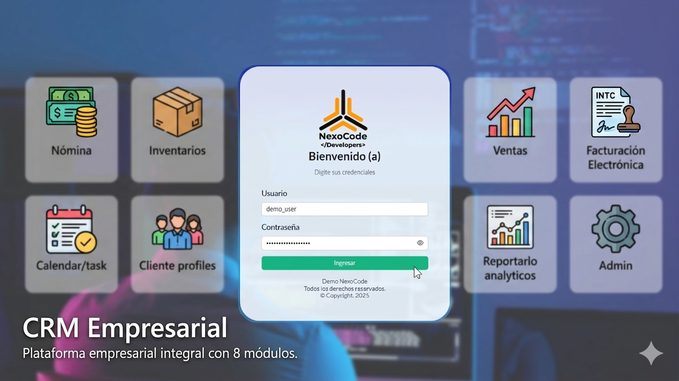 CRM Empresarial — 8 módulos