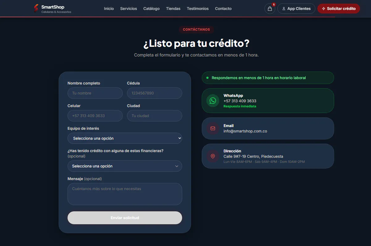 SmartShop — Crédito Express de Tecnología — captura 3