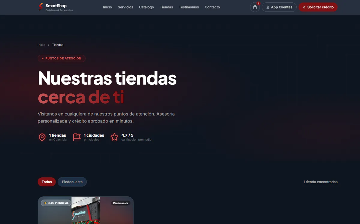 SmartShop — Crédito Express de Tecnología — captura 4